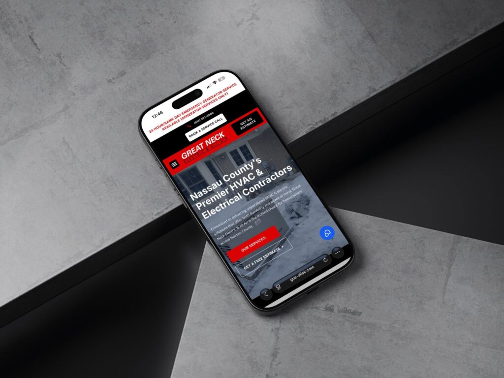 Mobile website with lead capture built by Maze