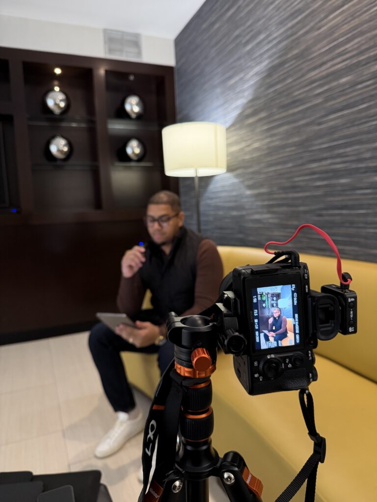 On-camera client interview filmed by Maze
