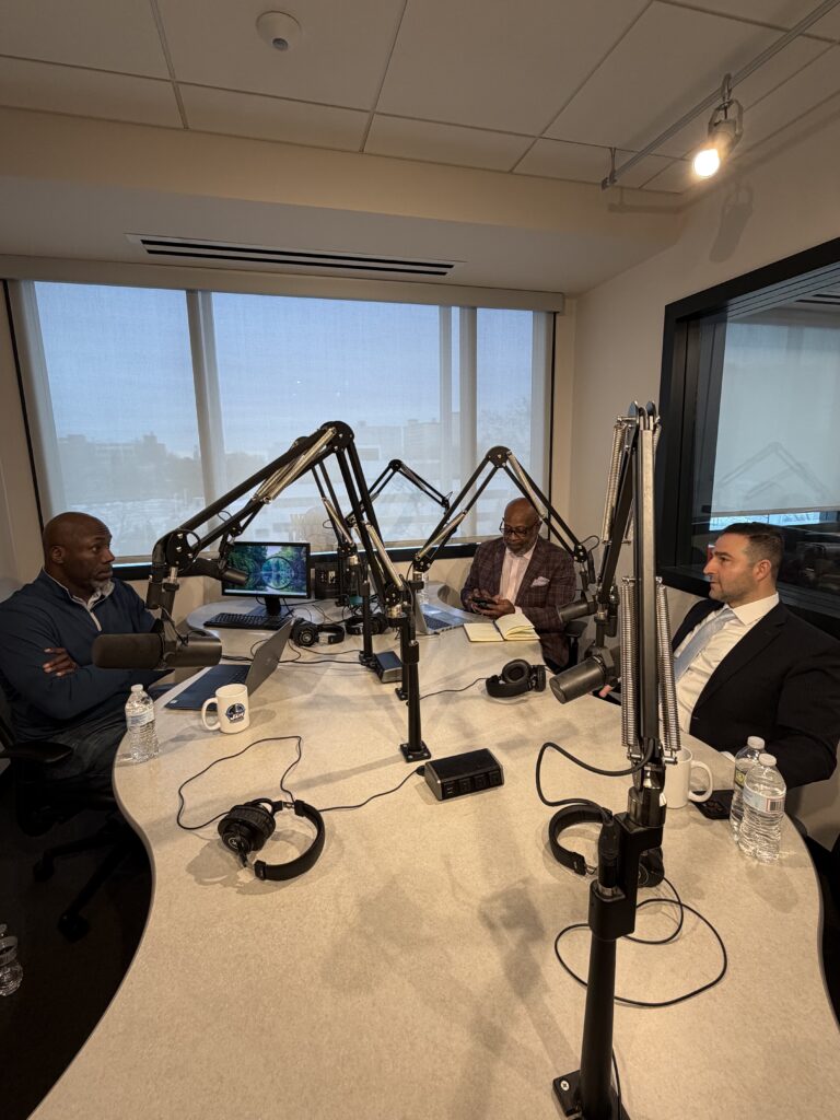 Podcast recording session filmed by Maze